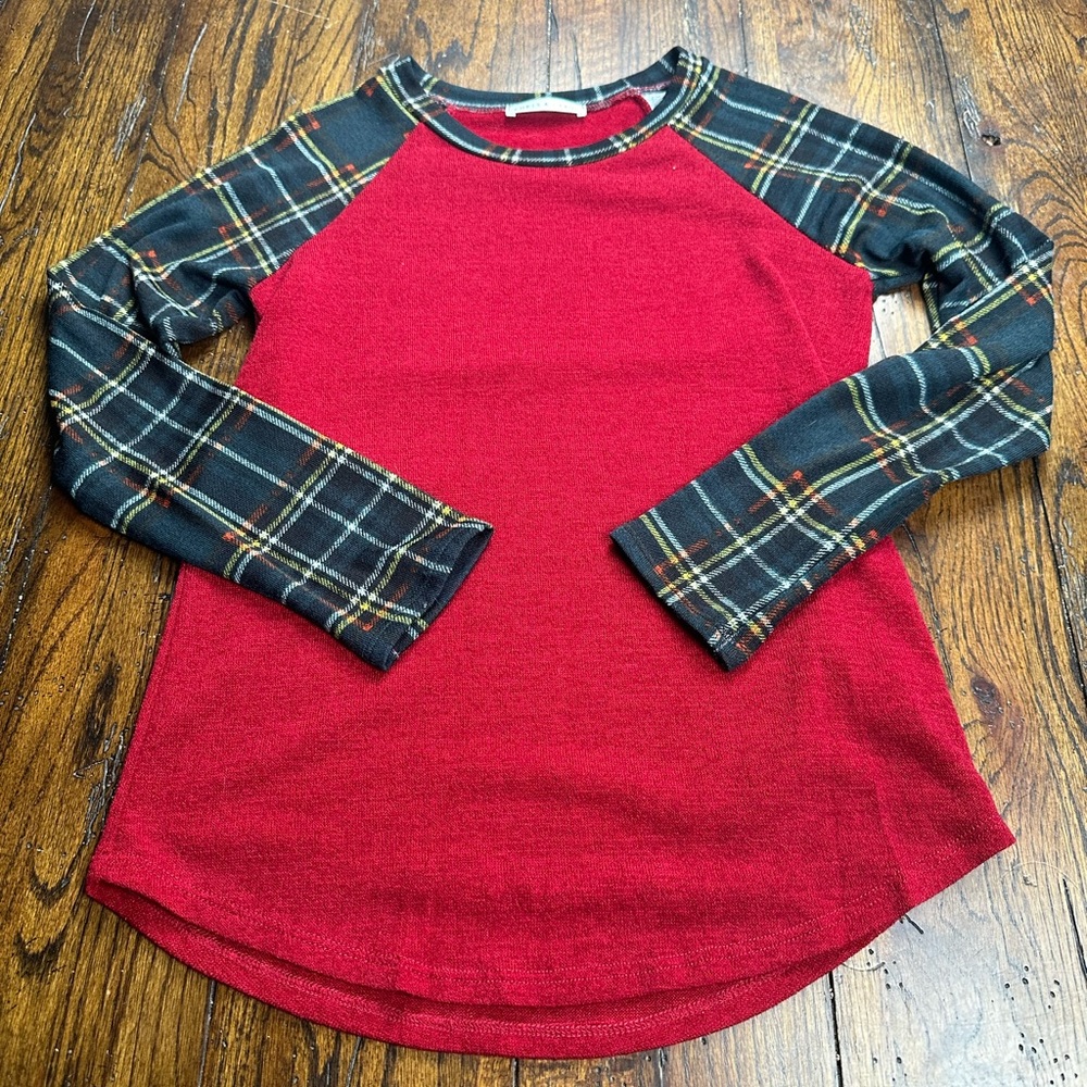 Chris & Carol Red/Plaid Shirt S